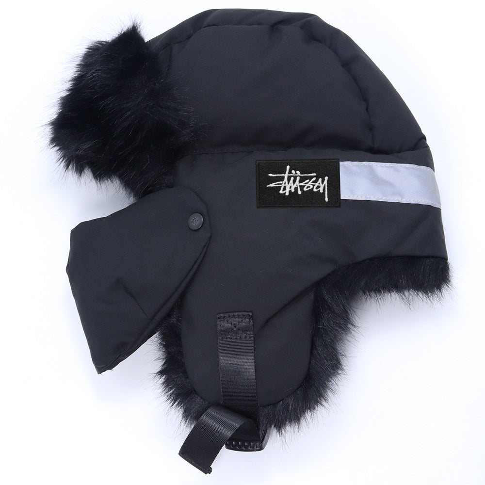 Stussy Hat Warm Lei Feng Hat Women's Winter Outdoor Skiing Cold Cycling Hat