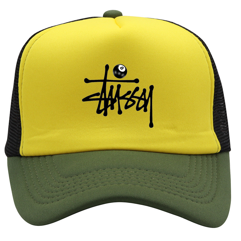 Stussy Hat Printed Truck Cap Baseball Cap Casual Shade Sun Protection Cap
