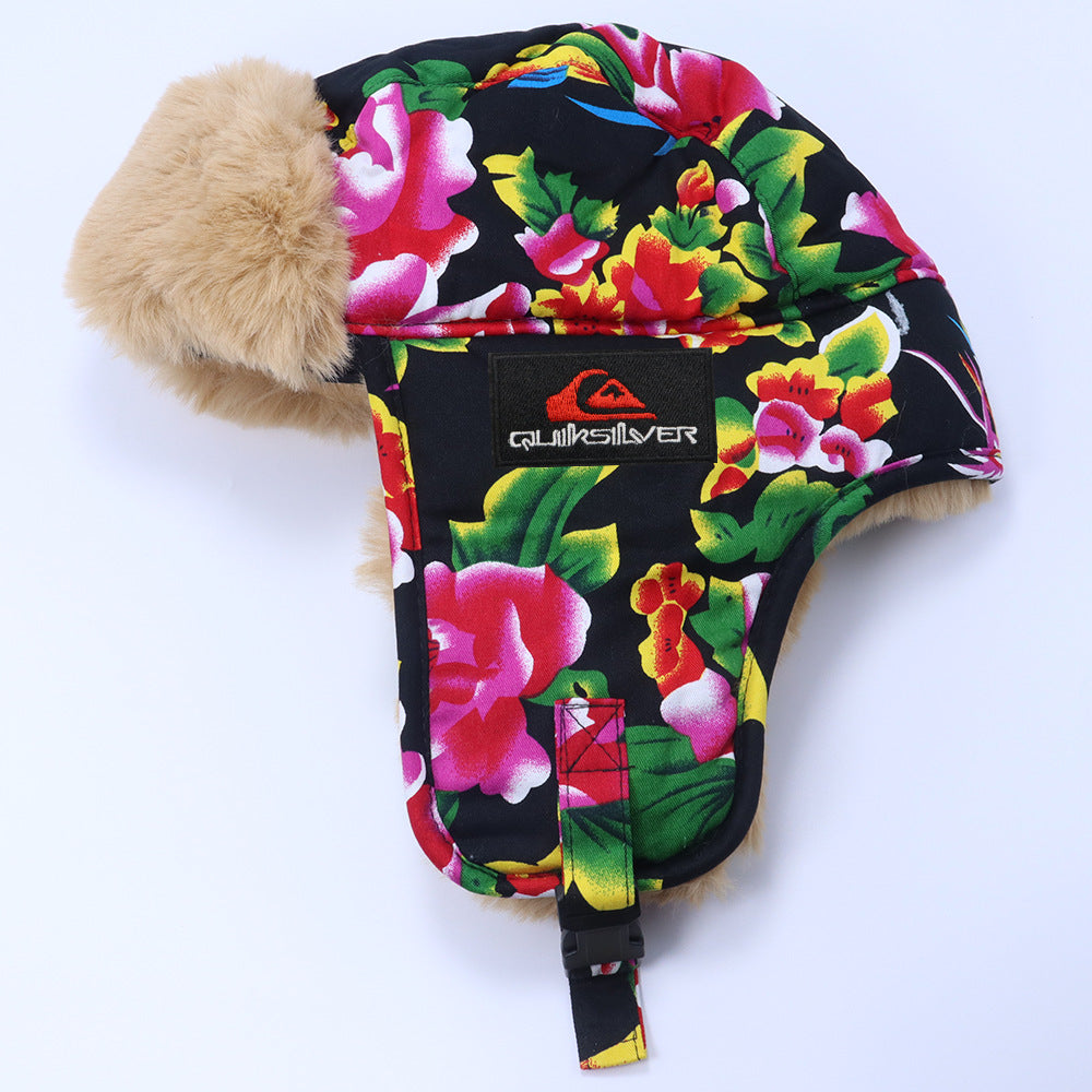 Stussy Hat Lei Feng Hat Winter Warm Fleece Thickened Ethnic Style