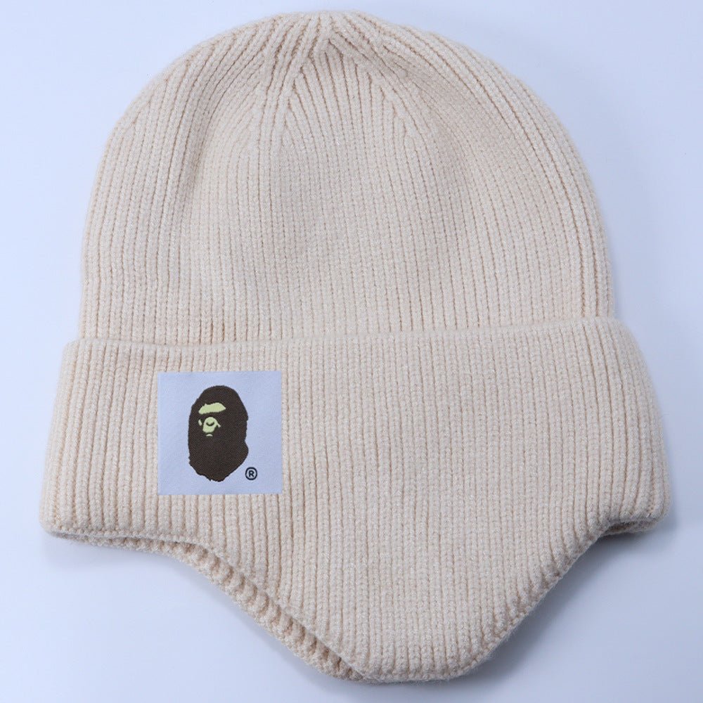 Stussy Hat Winter Knitted Hat Men's and Women's Warm Ear Protector Outdoor Wool Hat