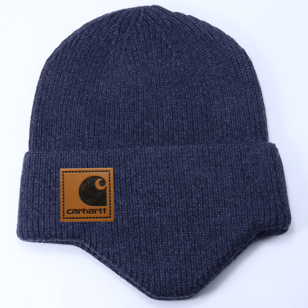 Stussy Hat Winter Knitted Hat Men's and Women's Warm Ear Protector Outdoor Wool Hat