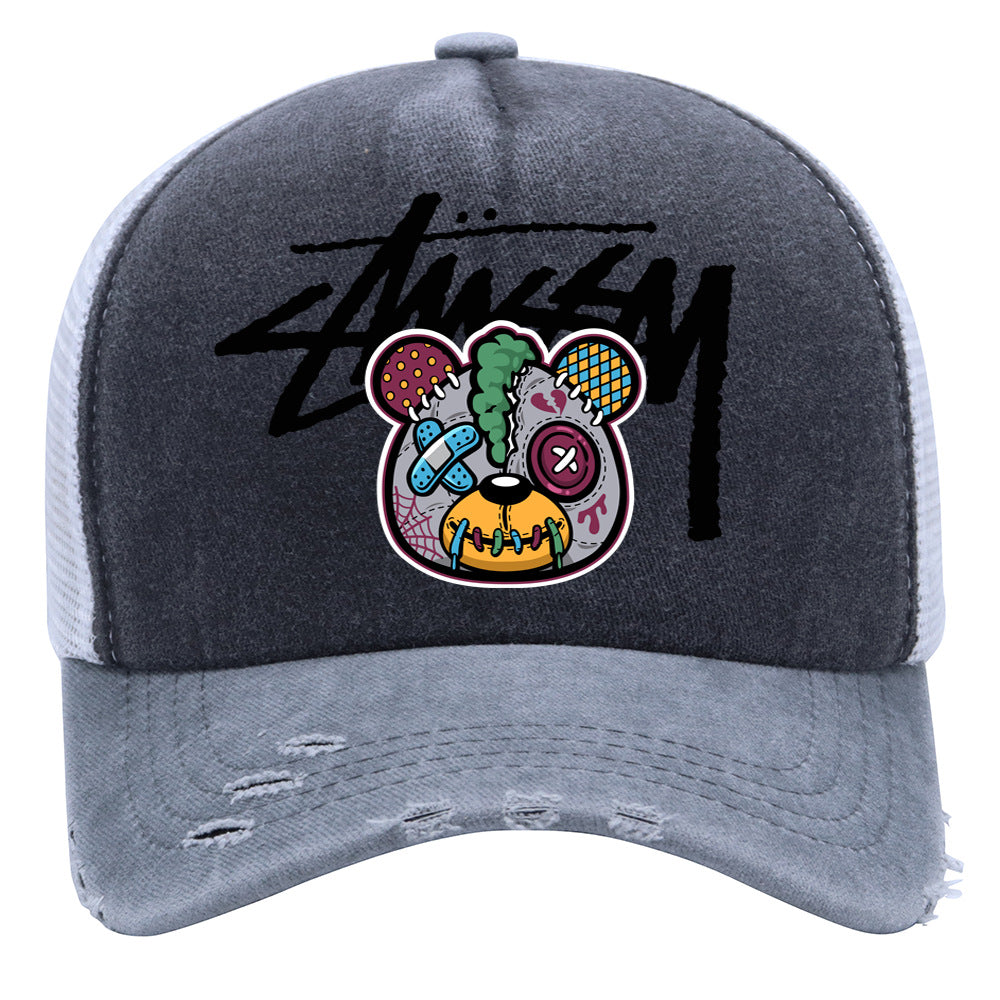 Stussy Hat Spring and Autumn Fashion Baseball Cap Breathable Retro Wash Printing