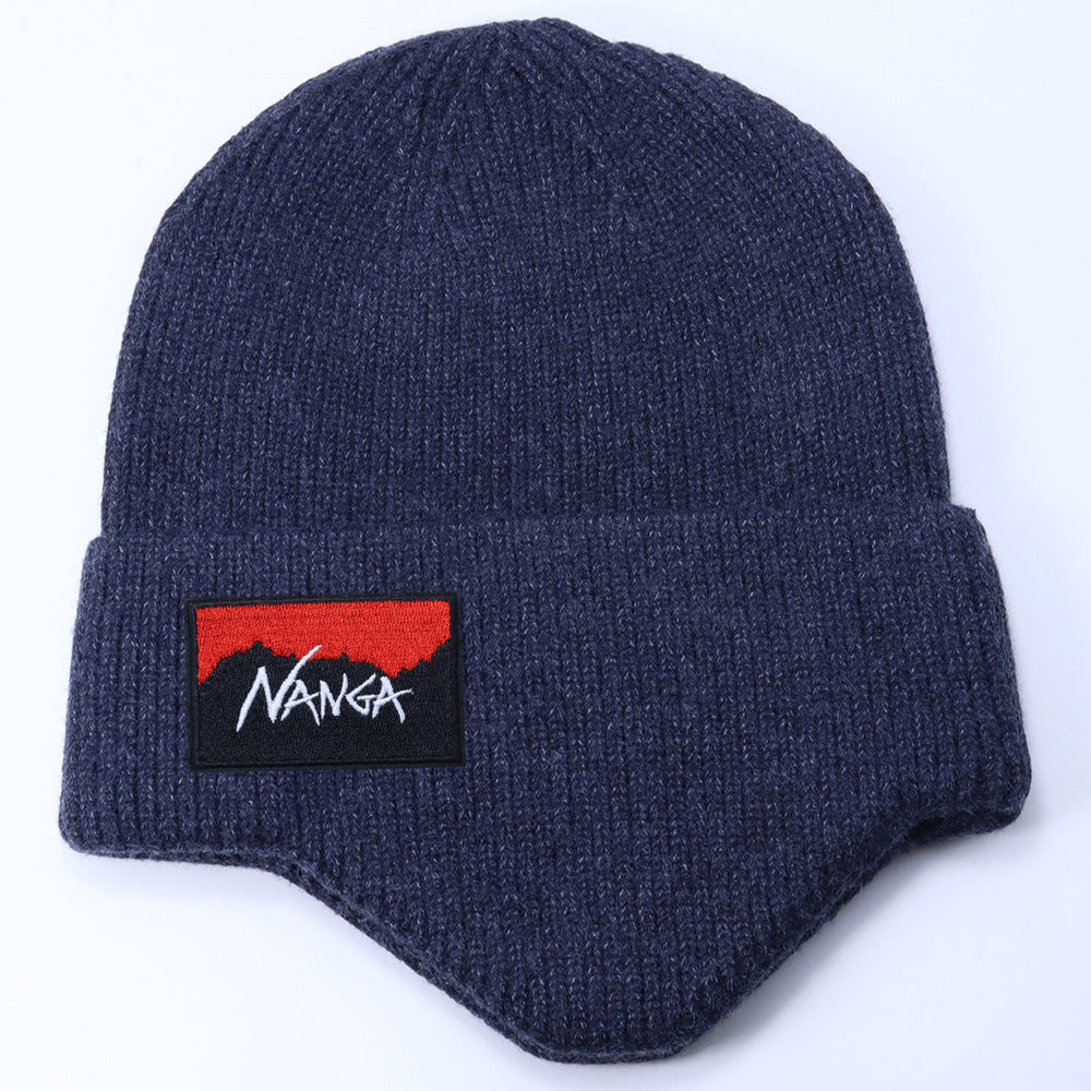 Stussy Hat Winter Knitted Hat Men's and Women's Warm Ear Protector Outdoor Wool Hat
