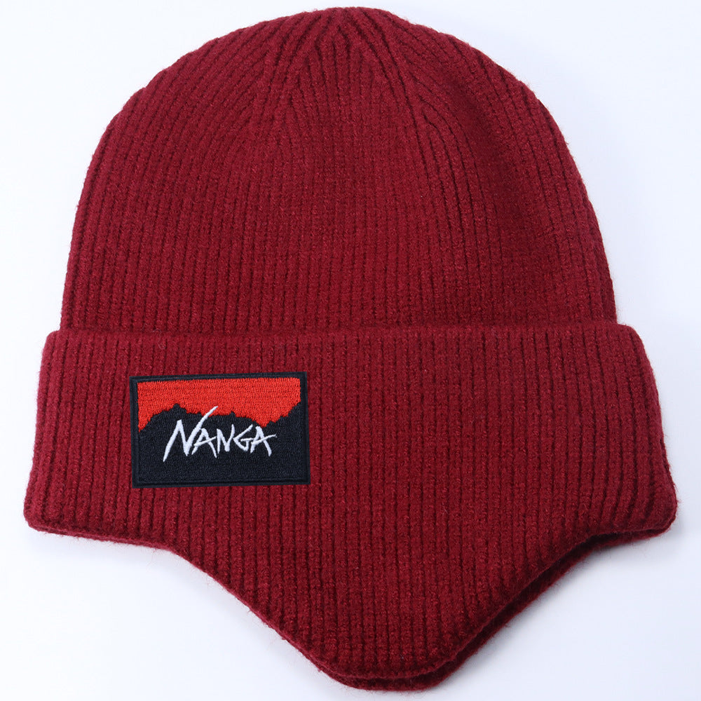 Stussy Hat Winter Knitted Hat Men's and Women's Warm Ear Protector Outdoor Wool Hat