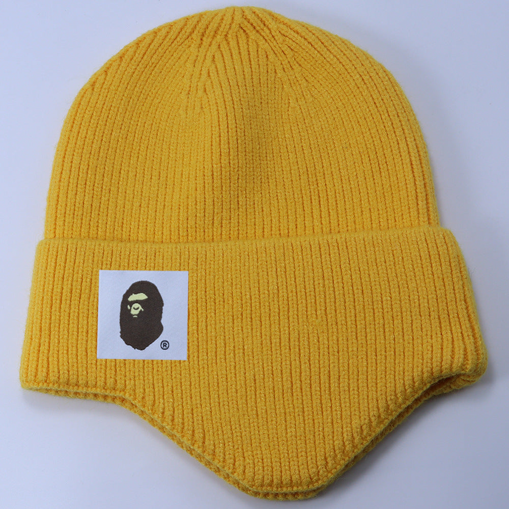 Stussy Hat Winter Knitted Hat Men's and Women's Warm Ear Protector Outdoor Wool Hat