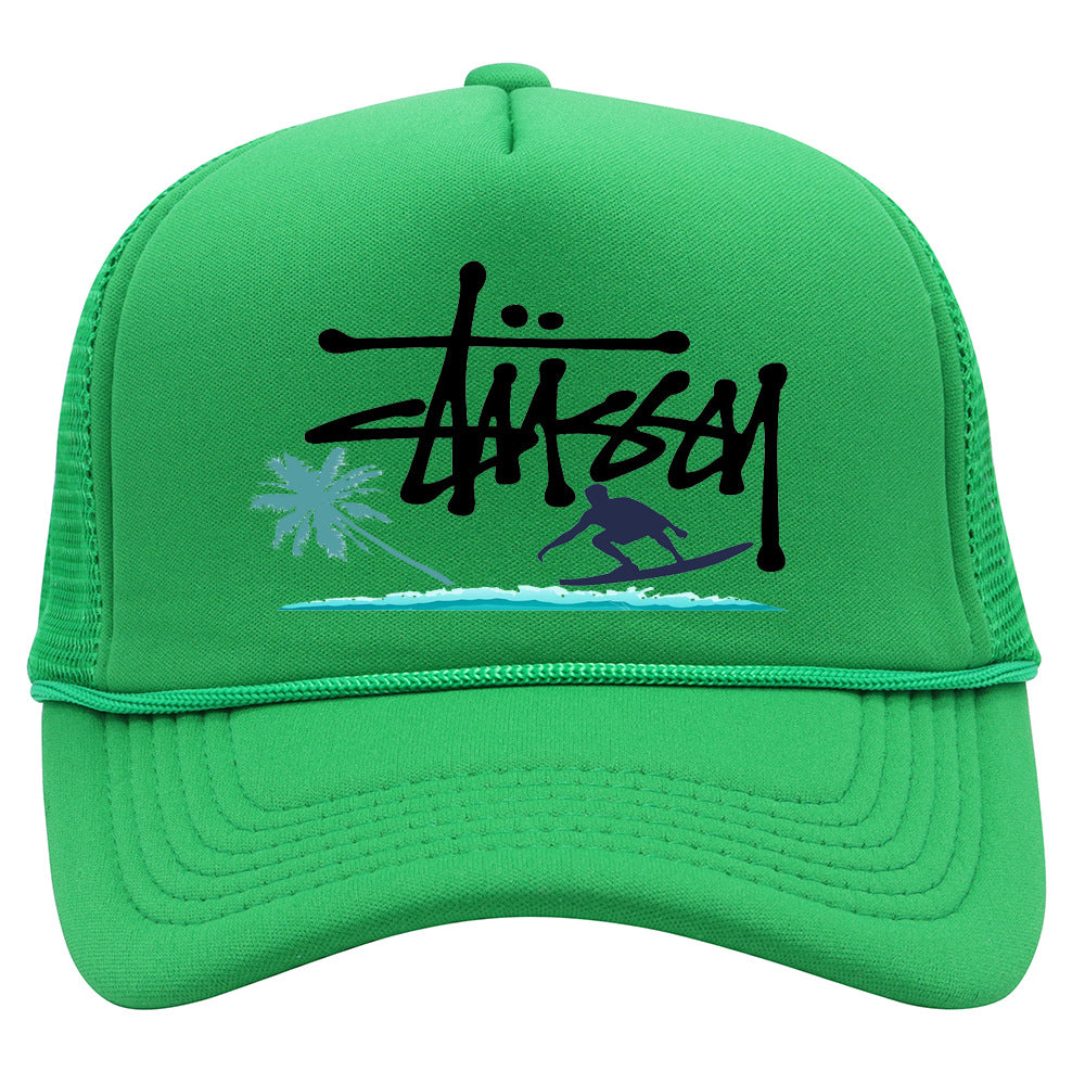 Stussy Hat Printed Truck Mesh Cap Outdoor Surfing Casual Sun Hat