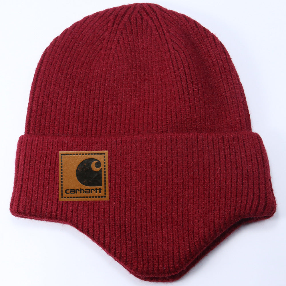 Stussy Hat Winter Knitted Hat Men's and Women's Warm Ear Protector Outdoor Wool Hat